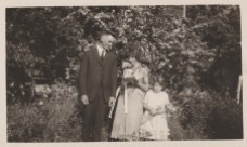 Marriage of Howard Webster and Reta Stanton June 20, 1925, flower girl Annetta Wallace