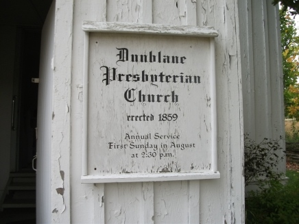 Dunblane Presbyterian Church sign